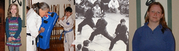 Photo lizzy, kyoshi teaching, women demonstrating kata, aileen